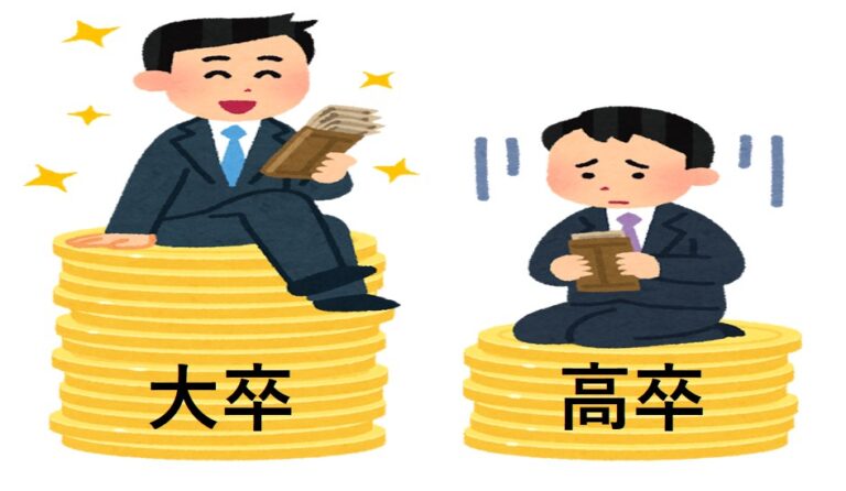高卒と大卒の年収差を見てFIREを決意する高卒