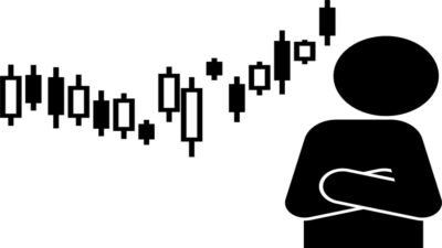株価の様子をしている投資家