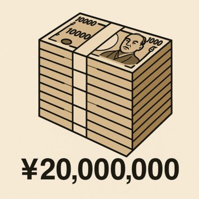 コーストFIREの金額、2000万円の札束たち