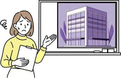 パープル企業を紹介、提示して困っている女性
