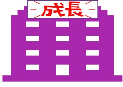 パープル企業が成長の文字を掲げている