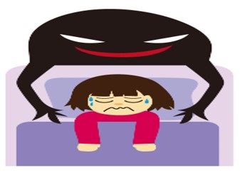 マイルド貧困のせいで寝ている間も不安に悩まされる女性